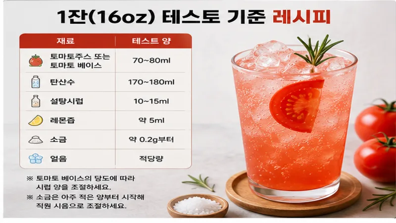 소금토마토 에이드 테스트 레시피